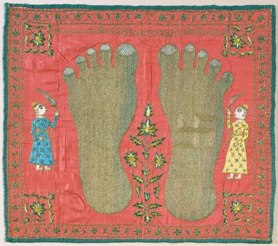 Wall Hanging (Puthia) Depicting the Feet of a Jain Monk by Unbekannt Unbekannt